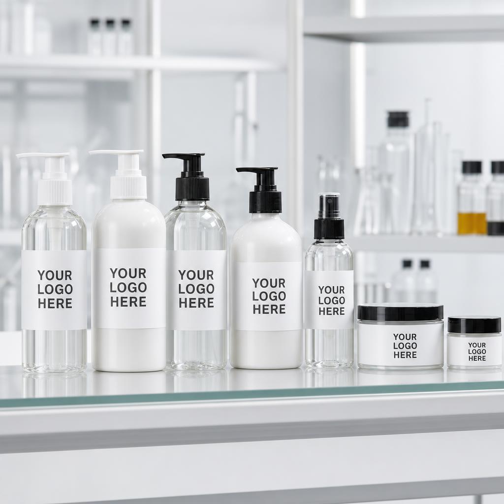 Dermavelle scientists formulating skincare in a modern research laboratory
